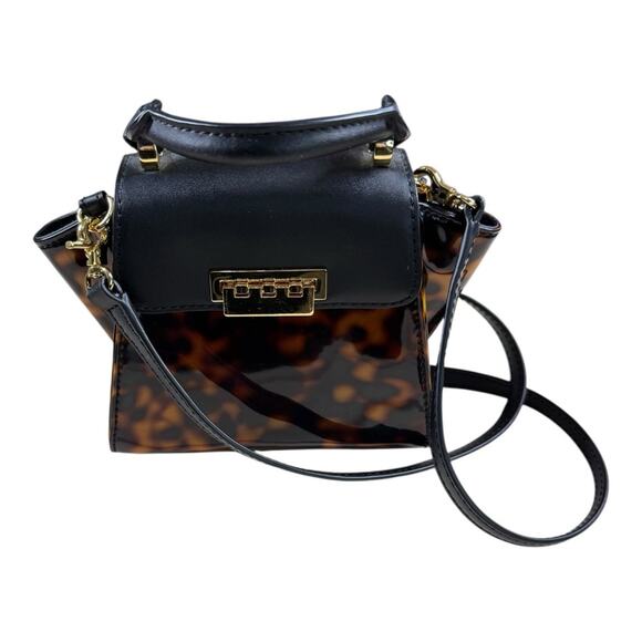 ZAC Posen Eartha Mini Top Handle Tortoise Shell Patent Bag - Picture 3 of 9